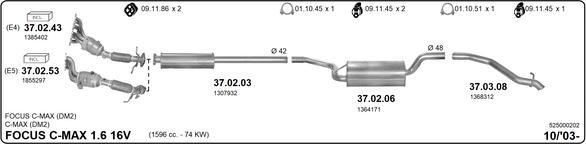 IMASAF 525000202 - Sistem de esapament allinparts.ro