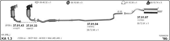 IMASAF 525000230 - Sistem de esapament - allinparts.ro