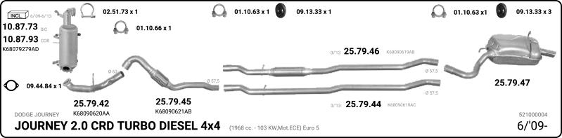 IMASAF 521000004 - Sistem de esapament - allinparts.ro