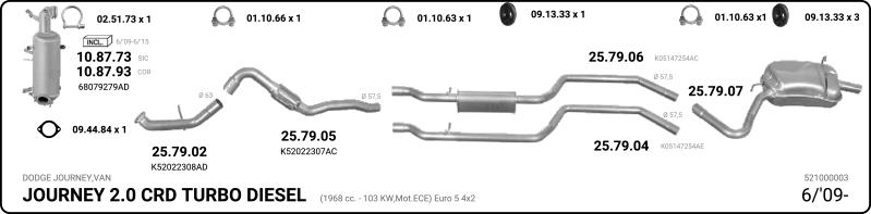 IMASAF 521000003 - Sistem de esapament - allinparts.ro