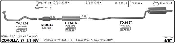 IMASAF 579000014 - Sistem de esapament - allinparts.ro