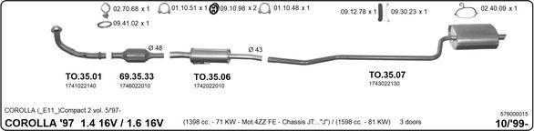 IMASAF 579000015 - Sistem de esapament allinparts.ro