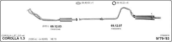 IMASAF 579000010 - Sistem de esapament allinparts.ro