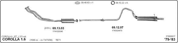 IMASAF 579000017 - Sistem de esapament allinparts.ro
