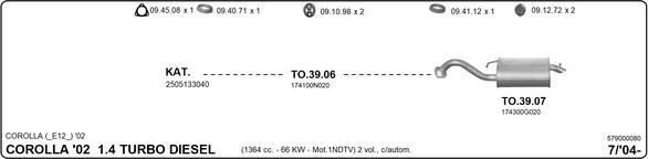 IMASAF 579000080 - Sistem de esapament - allinparts.ro