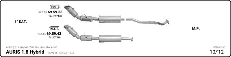 IMASAF 579000100 - Sistem de esapament - allinparts.ro