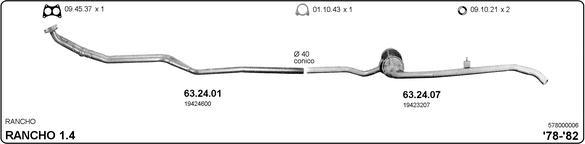 IMASAF 578000006 - Sistem de esapament allinparts.ro