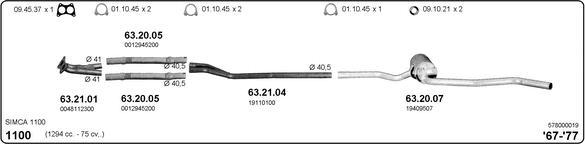 IMASAF 578000019 - Sistem de esapament allinparts.ro