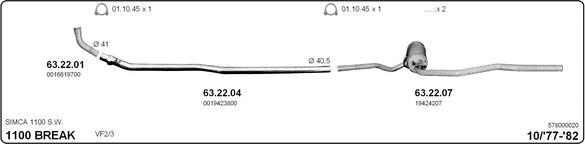IMASAF 578000020 - Sistem de esapament allinparts.ro
