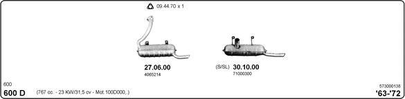 IMASAF 573000138 - Sistem de esapament - allinparts.ro