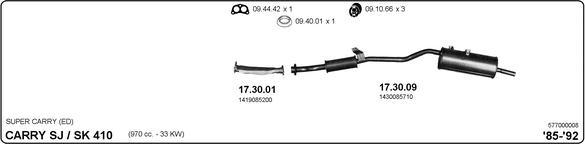 IMASAF 577000008 - Sistem de esapament - allinparts.ro