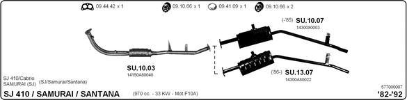 IMASAF 577000007 - Sistem de esapament - allinparts.ro