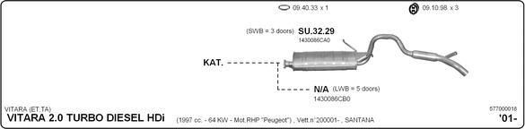 IMASAF 577000018 - Sistem de esapament - allinparts.ro