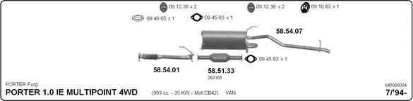 IMASAF 645000004 - Sistem de esapament - allinparts.ro