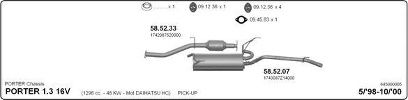 IMASAF 645000005 - Sistem de esapament allinparts.ro