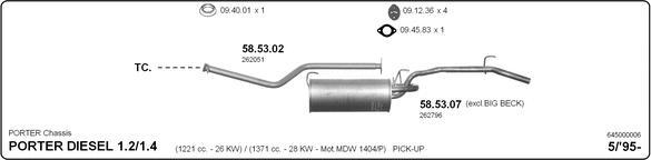 IMASAF 645000006 - Sistem de esapament allinparts.ro