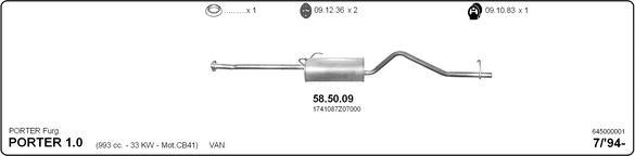 IMASAF 645000001 - Sistem de esapament - allinparts.ro
