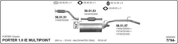IMASAF 645000003 - Sistem de esapament - allinparts.ro