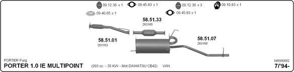 IMASAF 645000002 - Sistem de esapament - allinparts.ro