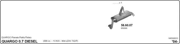 IMASAF 645000013 - Sistem de esapament - allinparts.ro