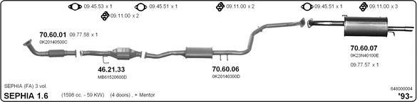 IMASAF 648000004 - Sistem de esapament - allinparts.ro