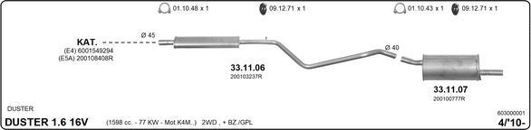 IMASAF 603000001 - Sistem de esapament allinparts.ro