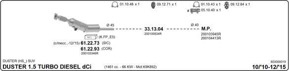 IMASAF 603000019 - Sistem de esapament allinparts.ro