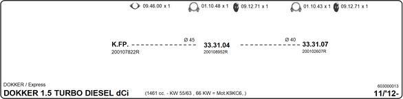IMASAF 603000013 - Sistem de esapament - allinparts.ro