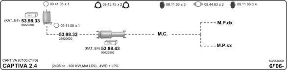 IMASAF 602000008 - Sistem de esapament allinparts.ro