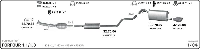 IMASAF 114900007 - Sistem de esapament - allinparts.ro