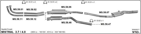 IMASAF 809000017 - Sistem de esapament allinparts.ro