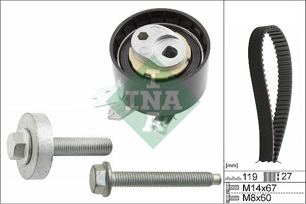 INA 530 0607 10 - Set curea de distributie allinparts.ro