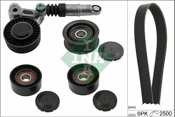 INA 529 0472 10 - Set curea transmisie cu caneluri allinparts.ro