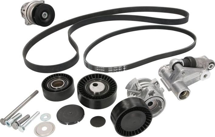 INA 529 0053 30 - Pompa apa + Set curea transmisie cu caneluri allinparts.ro