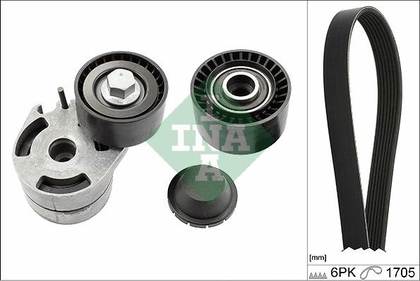 INA 529 0012 10 - Set curea transmisie cu caneluri allinparts.ro