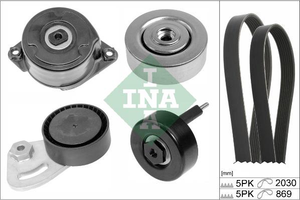 INA 529 0253 10 - Set curea transmisie cu caneluri allinparts.ro