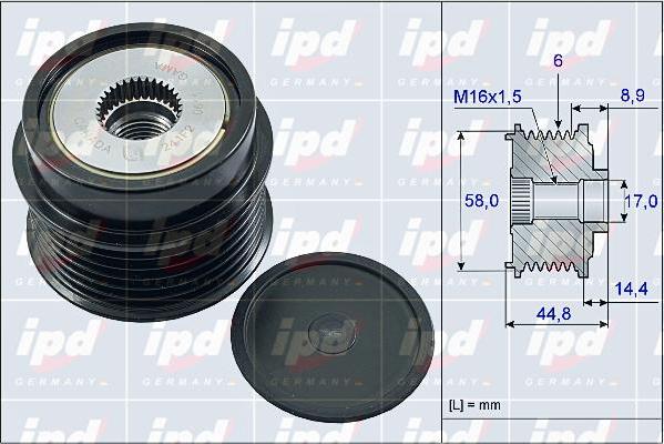 IPD 15-4009 - Fulie, alternator allinparts.ro