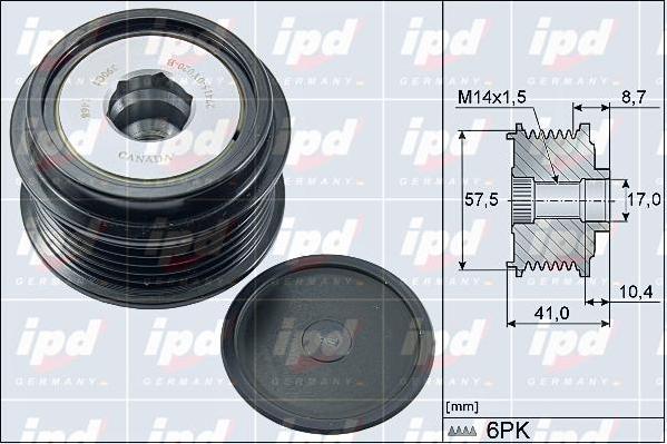 IPD 15-4159 - Fulie, alternator allinparts.ro
