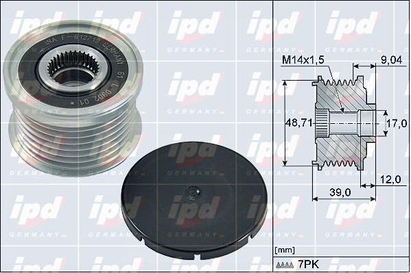 IPD 15-4155 - Fulie, alternator - allinparts.ro