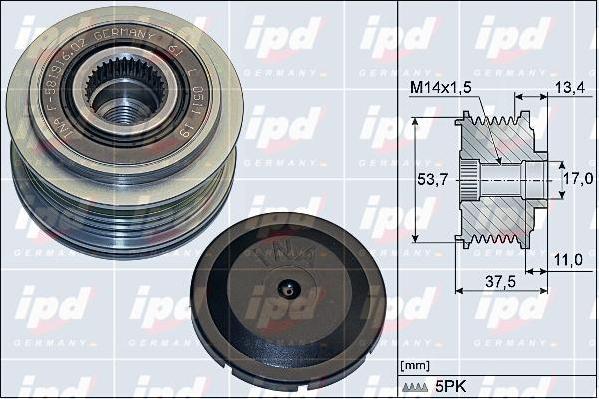 IPD 15-4156 - Fulie, alternator allinparts.ro