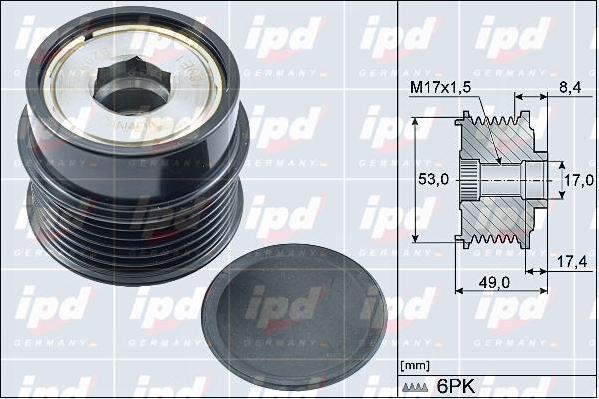 IPD 15-4158 - Fulie, alternator allinparts.ro