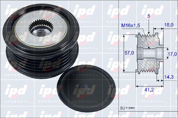 IPD 15-3969 - Fulie, alternator allinparts.ro