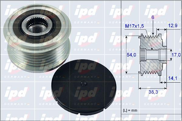 IPD 15-3964 - Fulie, alternator - allinparts.ro