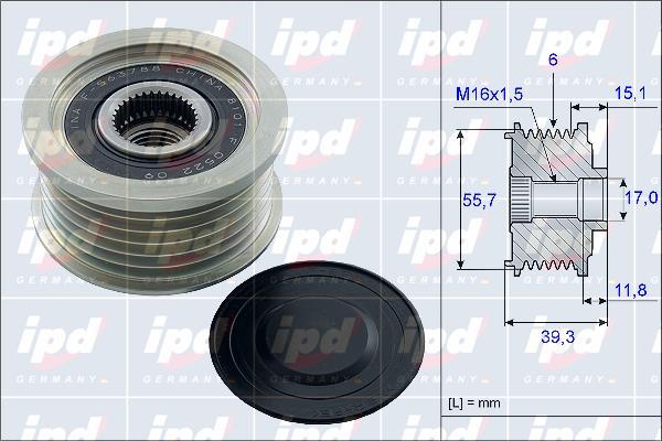 IPD 15-3970 - Fulie, alternator - allinparts.ro