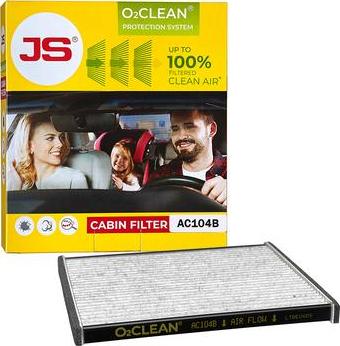 JS Asakashi AC104B - Filtru, aer habitaclu allinparts.ro