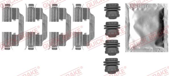 Kawe 109-0012 - Set accesorii, placute frana - allinparts.ro