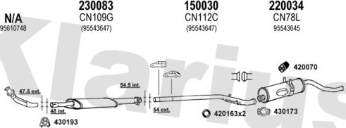 Klarius 180237E - Sistem de esapament allinparts.ro