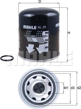 KNECHT AL 25 - Element filtrant uscator aer, compresor allinparts.ro