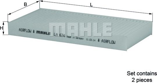 KNECHT LA 674/S - Filtru, aer habitaclu allinparts.ro