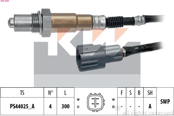 KW 498 269 - Sonda Lambda - allinparts.ro